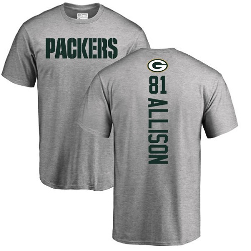 Men Green Bay Packers Ash 81 Allison Geronimo Backer Nike NFL T Shirt